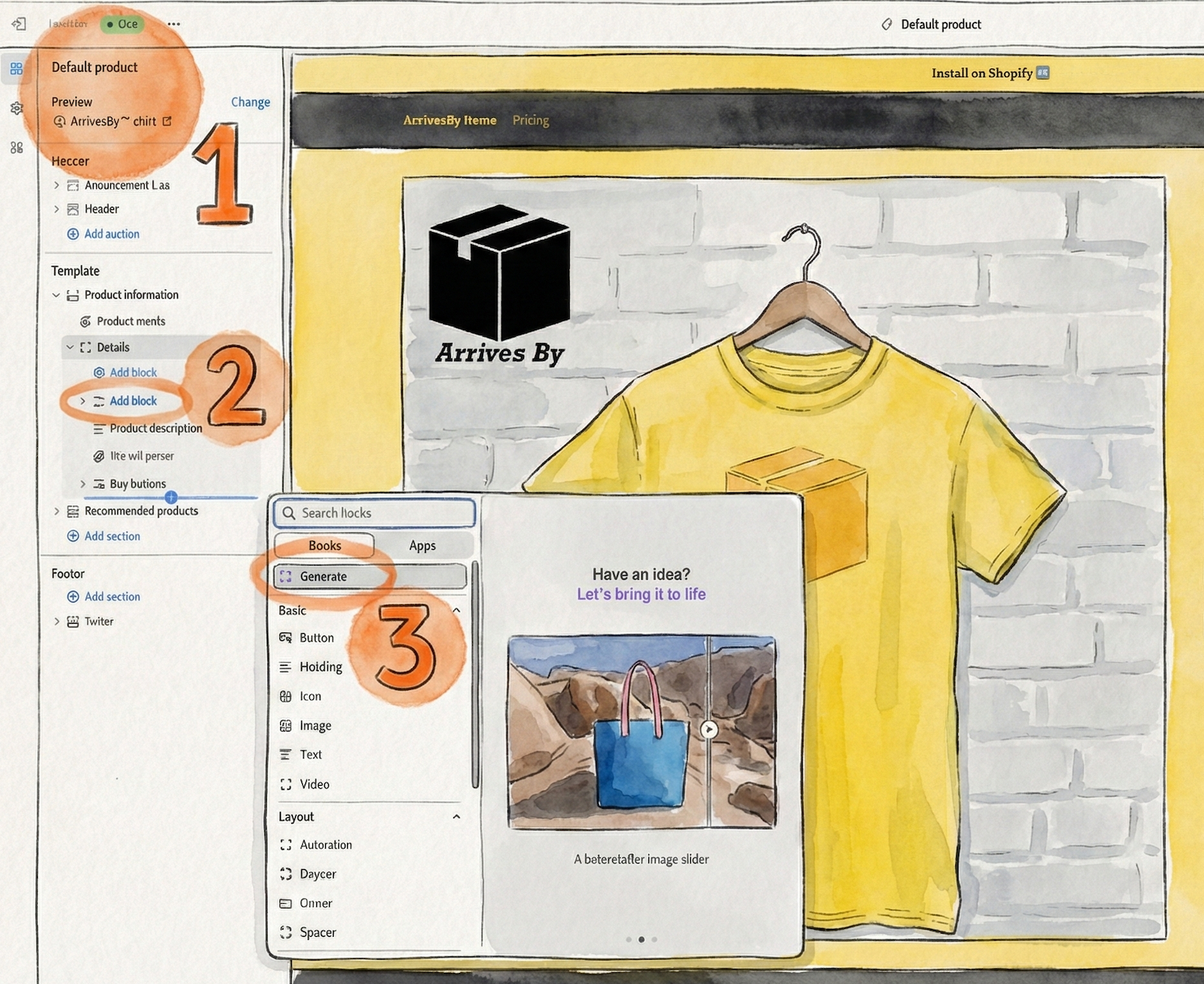 Shopify theme editor, Sidekick block generation